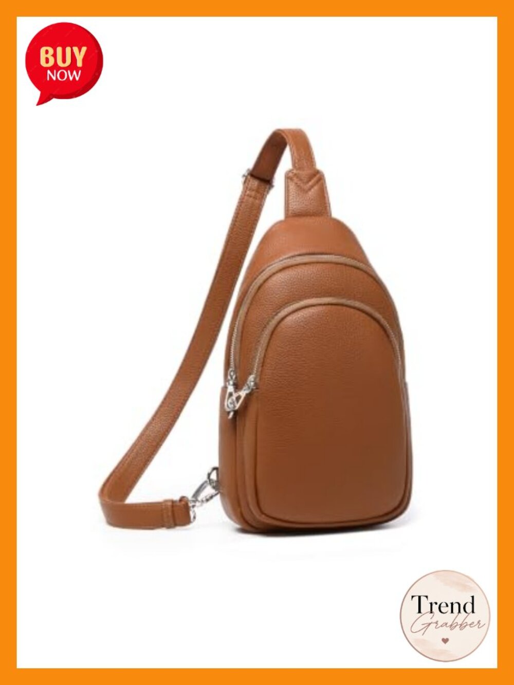 Anti Theft Crossbody Bag RFID Slash Resistant Faux Leather Sling Purse
